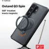 Torras Ostand Spin Back Cover hoesje met MagSafe voor Samsung Galaxy S26 Ultra - Transparant 6