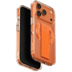 UNIQ Heldro Air MagClick MagSafe Back Cover hoesje voor Apple iPhone 17 Pro - Transparant/Oranje