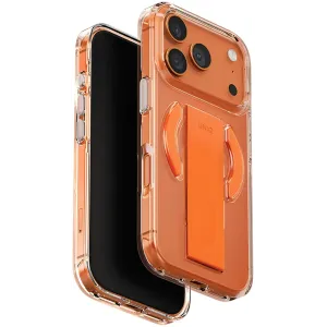 UNIQ Heldro Air MagClick MagSafe Back Cover hoesje voor Apple iPhone 17 Pro Max - Transparant/Oranje